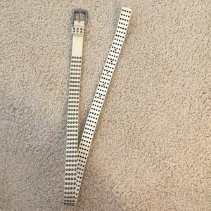 J crew. Cream and silver stuffed belt.